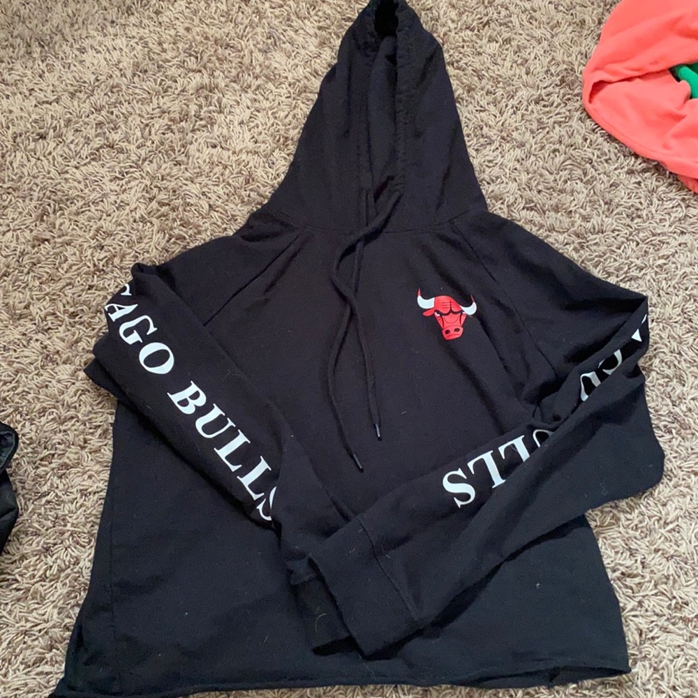 NBA chicago bulls cropped hoodie